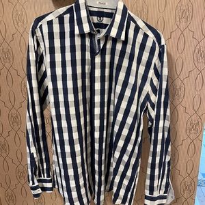Men’s Bugatchi, long sleeve button down shirt, size L